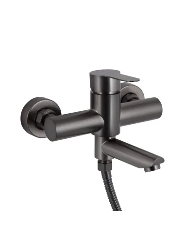 Змішувач для ванни Brinex Pure 006 BRIPUR006GRP Graphite з душовим набором