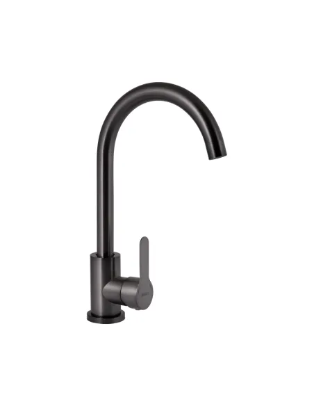 Змішувач для кухні Brinex Pure 015F BRIPUR015FGRP Graphite, нержавіюча сталь