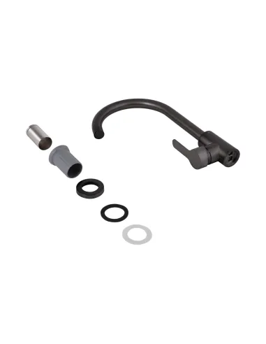 Змішувач для кухні Brinex Pure 015F BRIPUR015FGRP Graphite, нержавіюча сталь