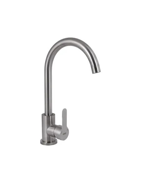 Смеситель для кухни Brinex Pure 015F BRIPUR015FNKL Nickel, нержавеющая сталь