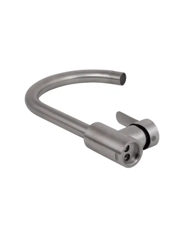 Змішувач для кухні Brinex Pure 015F BRIPUR015FNKL Nickel, нержавіюча сталь