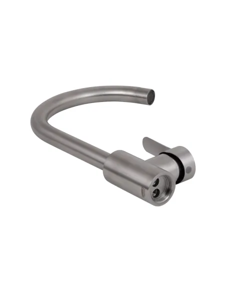 Смеситель для кухни Brinex Pure 015F BRIPUR015FNKL Nickel, нержавеющая сталь