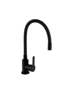 Смеситель для кухни с гибким изливом Brinex Pure 015F3 BRIPUR015F3BLM черный