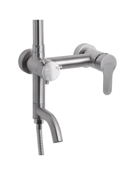 Душевая система Brinex Pure 1030 BRIPUR1030NKL Nickel с изливом