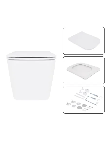 Инсталляция с унитазом Q-Tap Crow Ultra Quiet QT05335172W48181 4 в 1, 3/8 литра