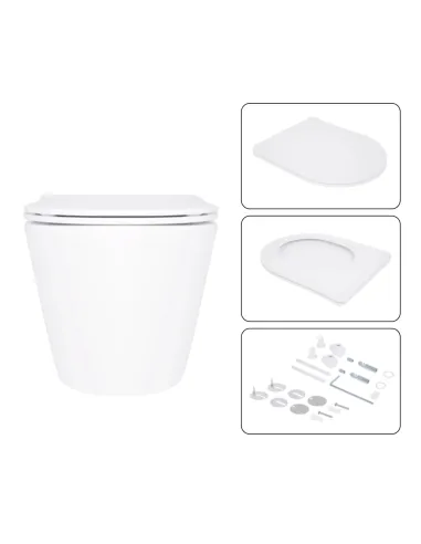 Инсталляция с унитазом Q-Tap Swan Ultra Quiet QT16335180W48182 4 в 1, 3/8 литра