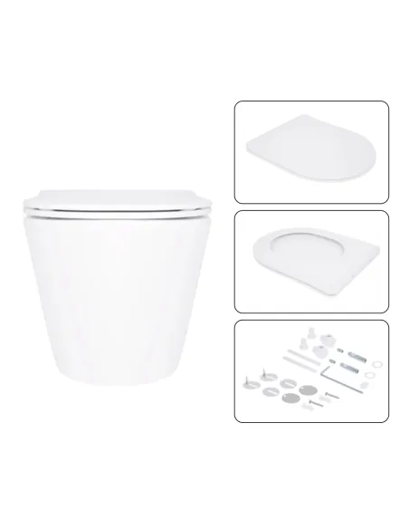 Инсталляция с унитазом Q-Tap Swan Ultra Quiet QT16335180W48182 4 в 1, 3/8 литра