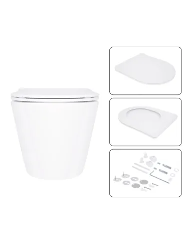 Инсталляция с унитазом Q-Tap Swan Ultra Quiet QT16335180W48188 4 в 1, 3/8 литра