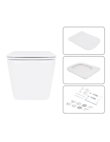 Инсталляция с унитазом Q-Tap Crow Ultra Quiet QT05335172W48199 4 в 1, 3/8 литра