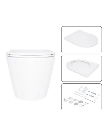 Інсталяція з унітазом Q-Tap Swan Ultra Quiet QT16335180W48200 4 в 1, 3/8 літра