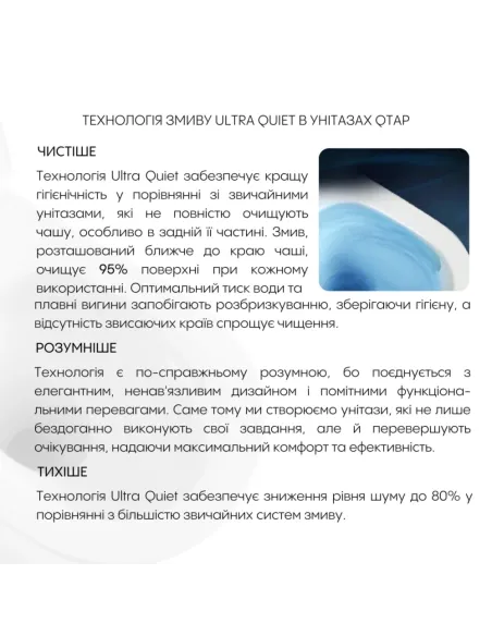 Інсталяція з унітазом Q-Tap Swan Ultra Quiet QT16335180W48206 4 в 1, 3/8 літра