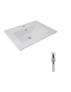 Накладная раковина Q-Тap Albatross QT01113060CW148473 White, 620x460x180 мм с донным клапаном Pop-up PU02