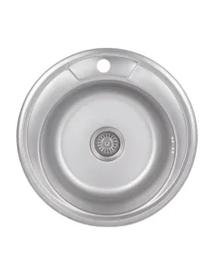 Мойка для кухни круглая Brinex 490-A BRIN490SAT06 Satin 0,6 мм из нержавеющей стали