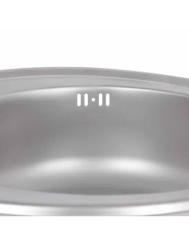 Мийка для кухні кругла Brinex 490-A BRIN490SAT06 Satin 0,6 мм з нержавіючої сталі