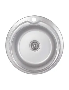 Мойка для кухни круглая Brinex 510-D BRIN510SAT08 Satin 0,8 мм из нержавеющей стали