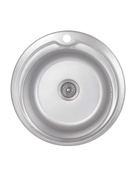 Мийка для кухні кругла Brinex 510-D BRIN510SAT08 Satin 0,8 мм з нержавіючої сталі
