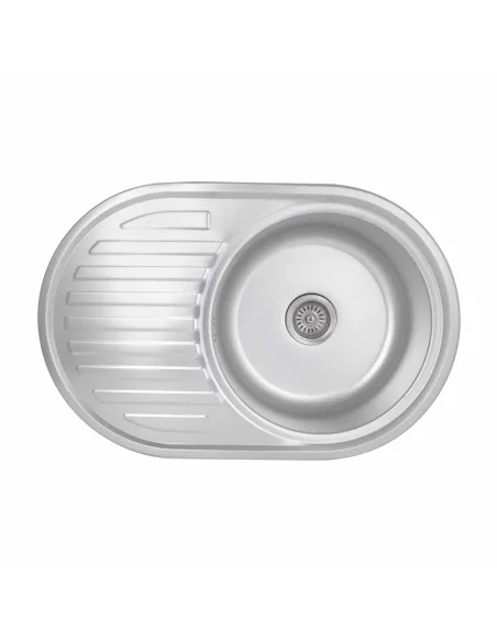 Мийка для кухні овальна Brinex 7750 BRIN7750MDEC08 Micro Decor 0,8 мм з нержавіючої сталі