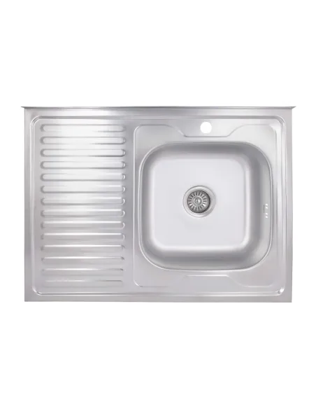 Мойка для кухни прямоугольная Brinex 6080-R BRIN6080RSAT06 Satin 0,6 мм из нержавеющей стали