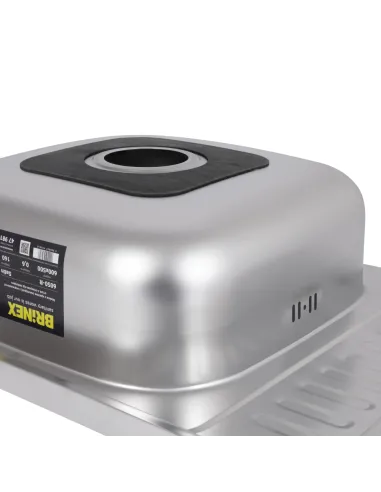 Мийка прямокутна для кухні Brinex 6050-R BRIN6050RSAT06 Satin 0,6 мм з нержавіючої сталі