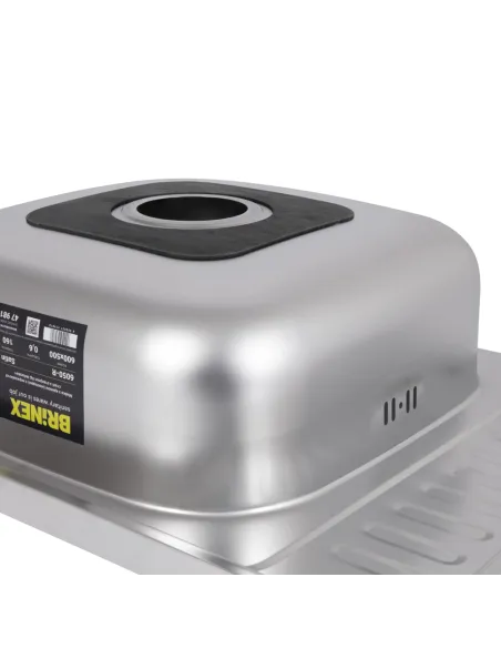 Мийка прямокутна для кухні Brinex 6050-R BRIN6050RSAT06 Satin 0,6 мм з нержавіючої сталі