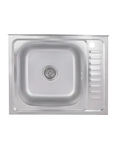 Мойка для кухни прямоугольная Brinex 6050-L BRIN6050LSAT06 Satin 0,6 мм из нержавеющей стали