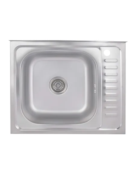 Мойка для кухни прямоугольная Brinex 6050-L BRIN6050LSAT06 Satin 0,6 мм из нержавеющей стали