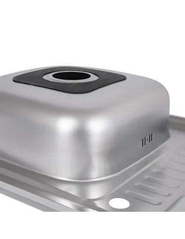 Мойка для кухни прямоугольная Brinex 6050-L BRIN6050LSAT06 Satin 0,6 мм из нержавеющей стали