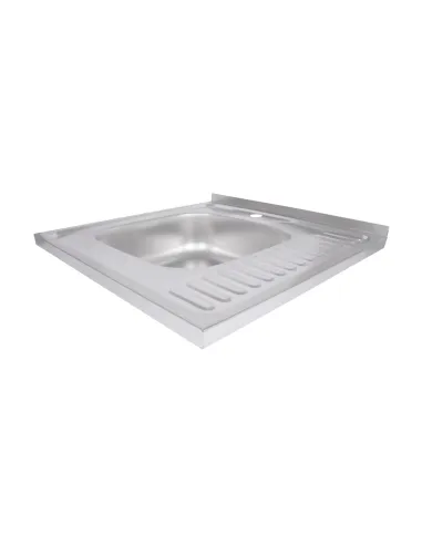 Мийка для кухні квадратна Brinex 6060-L BRIN6060LSAT06 Satin 0,6 мм з нержавіючої сталі