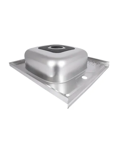 Мойка для кухни квадратная Brinex 6060-L BRIN6060LSAT06 Satin 0,6 мм из нержавеющей стали