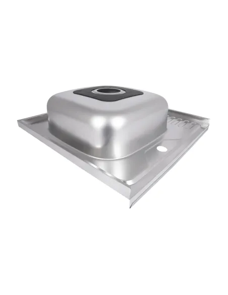 Мойка для кухни квадратная Brinex 6060-L BRIN6060LSAT06 Satin 0,6 мм из нержавеющей стали