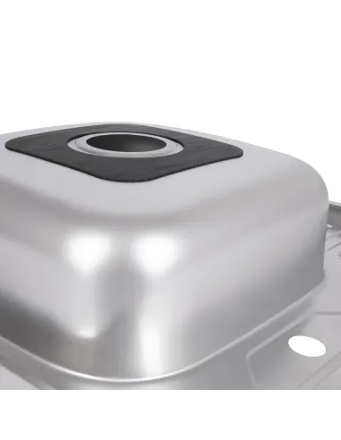 Мийка для кухні квадратна Brinex 6060-L BRIN6060LSAT06 Satin 0,6 мм з нержавіючої сталі