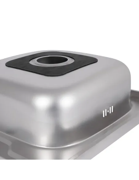 Мийка кухонна квадратна Brinex 5050 BRIN5050SAT06 0.6 мм з нержавіючої сталі