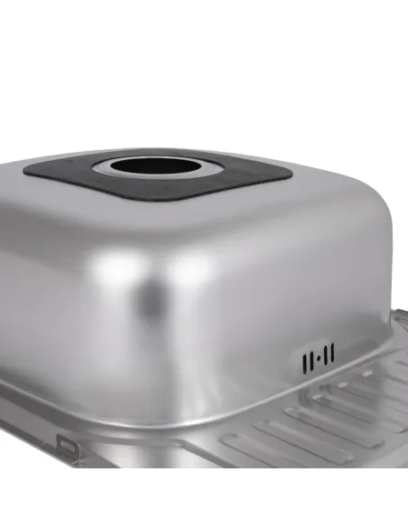 Мийка прямокутна для кухні Brinex 5848 BRIN5848SAT08 Micro Decor 0,8 мм з нержавіючої сталі