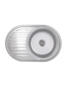 Мойка для кухни овальная Brinex 7750 BRIN7750SAT08 Satin 0,8 мм из нержавеющей стали