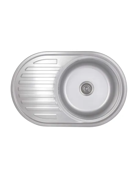 Мийка для кухні овальна Brinex 7750 BRIN7750SAT08 Satin 0,8 мм з нержавіючої сталі