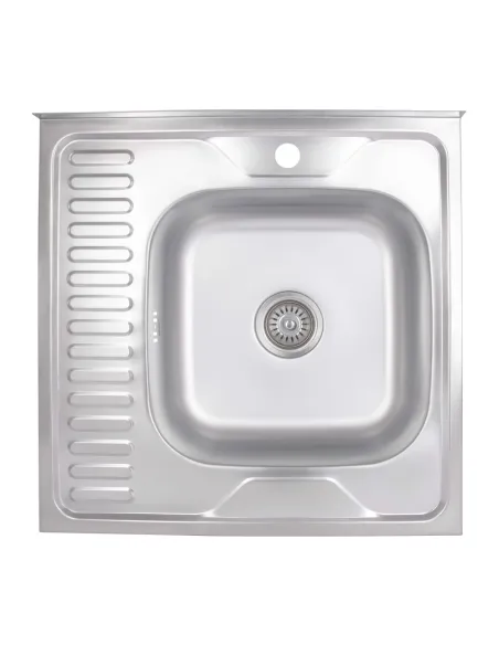 Мойка кухонная квадратная Brinex 6060-R BRIN6060RSAT06 Satin 0.6 мм из нержавеющей стали