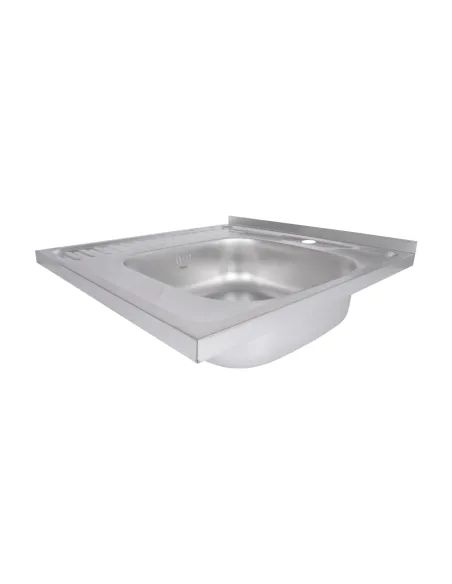 Мийка кухонна квадратна Brinex 6060-R BRIN6060RSAT06 Satin 0.6 мм з нержавіючої сталі