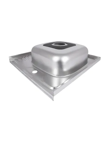 Мойка кухонная квадратная Brinex 6060-R BRIN6060RSAT06 Satin 0.6 мм из нержавеющей стали