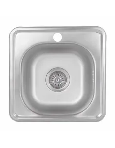 Мойка кухонная квадратная Brinex 3838 BRIN3835SAT06 0.6 мм из нержавеющей стали