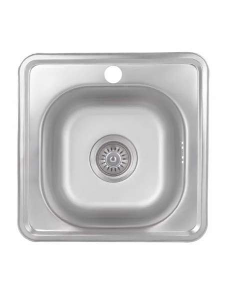 Мийка кухонна квадратна Brinex 3838 BRIN3835SAT06 0.6 мм з нержавіючої сталі