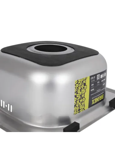 Мийка кухонна квадратна Brinex 3838 BRIN3835SAT06 0.6 мм з нержавіючої сталі