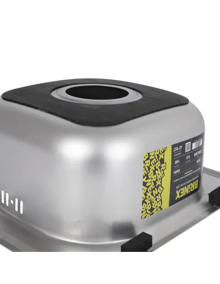 Мийка кухонна квадратна Brinex 3838 BRIN3835SAT06 0.6 мм з нержавіючої сталі