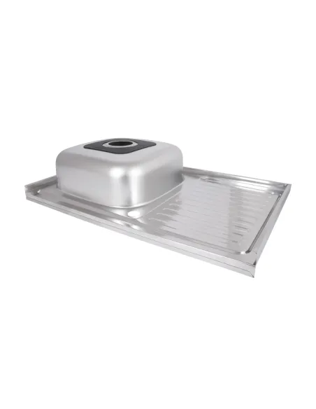 Мийка прямокутна для кухні Brinex 5080-L BRIN5080LSAT06 Satin 0,8 мм з нержавіючої сталі