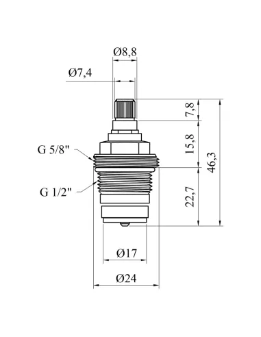Кран-букса для смесителя Kroner KRM - М982