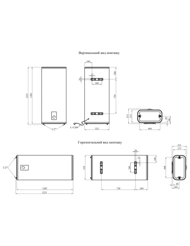 Бойлер Kroner NEO Flacher K100PVH2-D, 100 літрів, сухий ТЕН