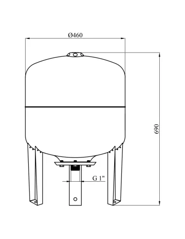 Гидроаккумулятор вертикальный Pumpman VT 80 литров