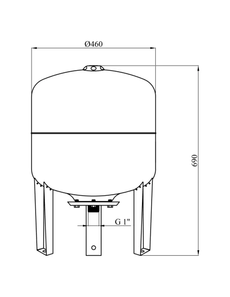 Гідроакумулятор вертикальний Pumpman VT 80 літрів