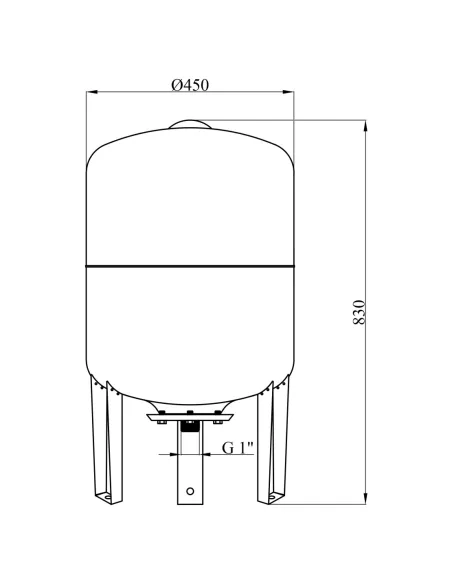 Гідроакумулятор вертикальний Pumpman VT 100 літрів