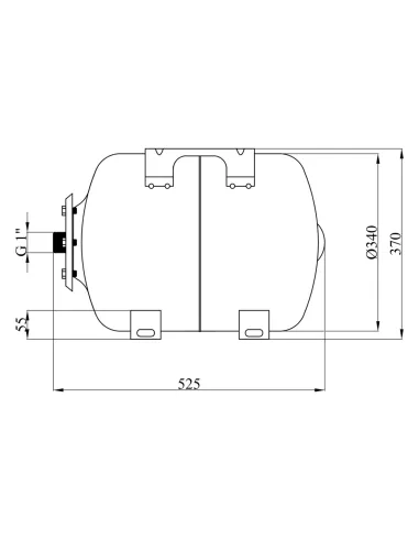 Гідроакумулятор горизонтальний Pumpman ГА НТ 50 літрів
