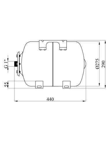 Гідроакумулятор горизонтальний Pumpman PMN-025007 24 літри